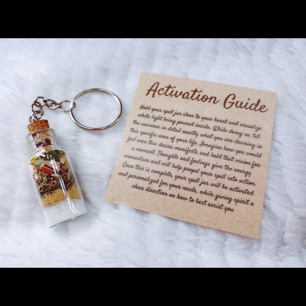 Luck & Fortune Spell Jar Keychain